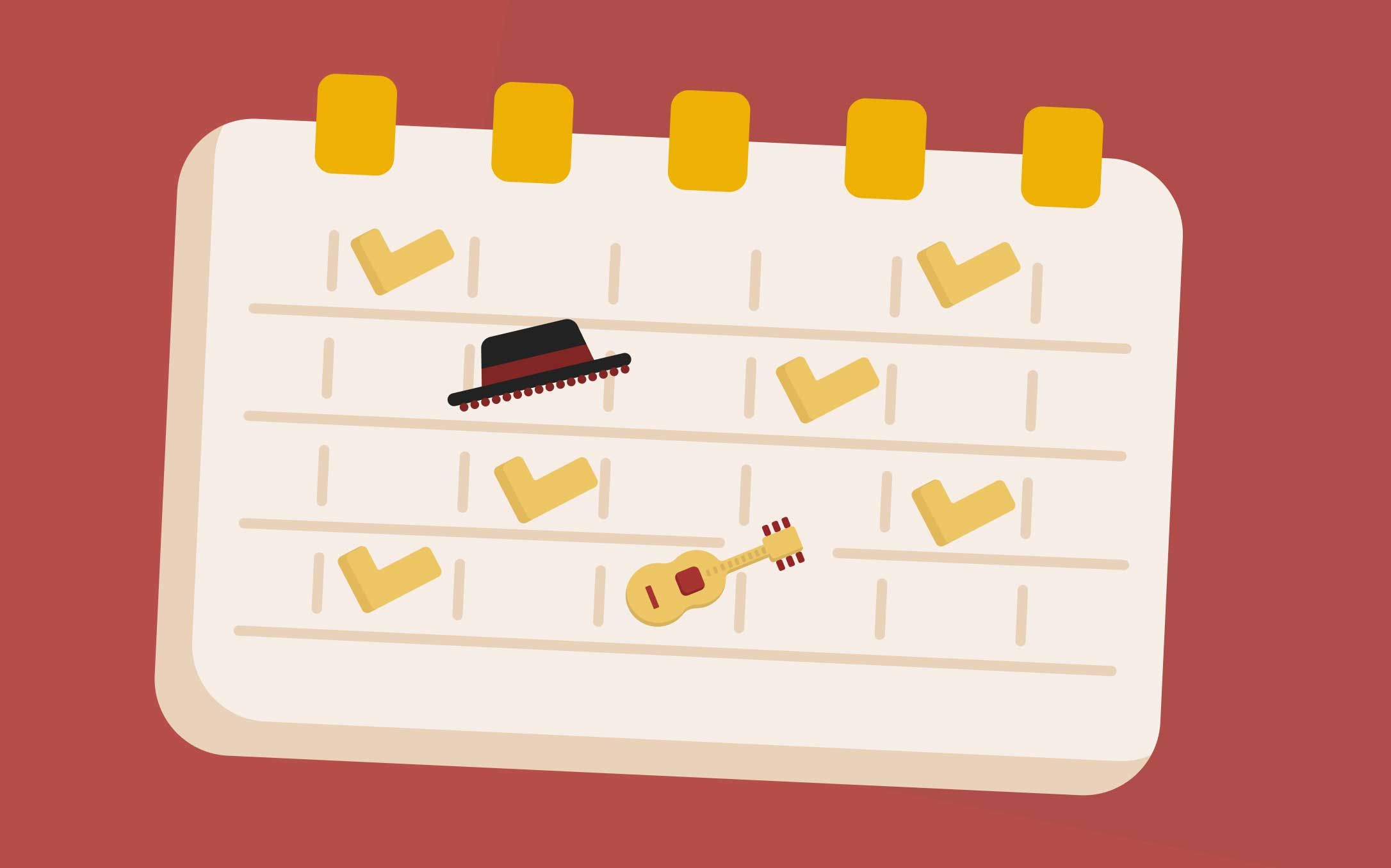 Календарь с элементами испанской культуры