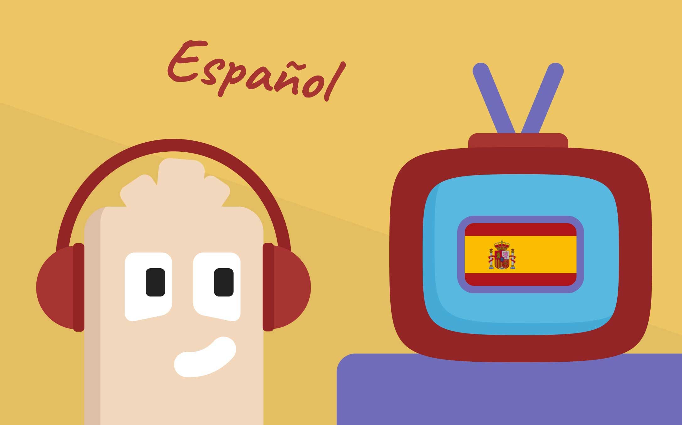 Герой Чунга в наушниках и смотрит испанское телевидение