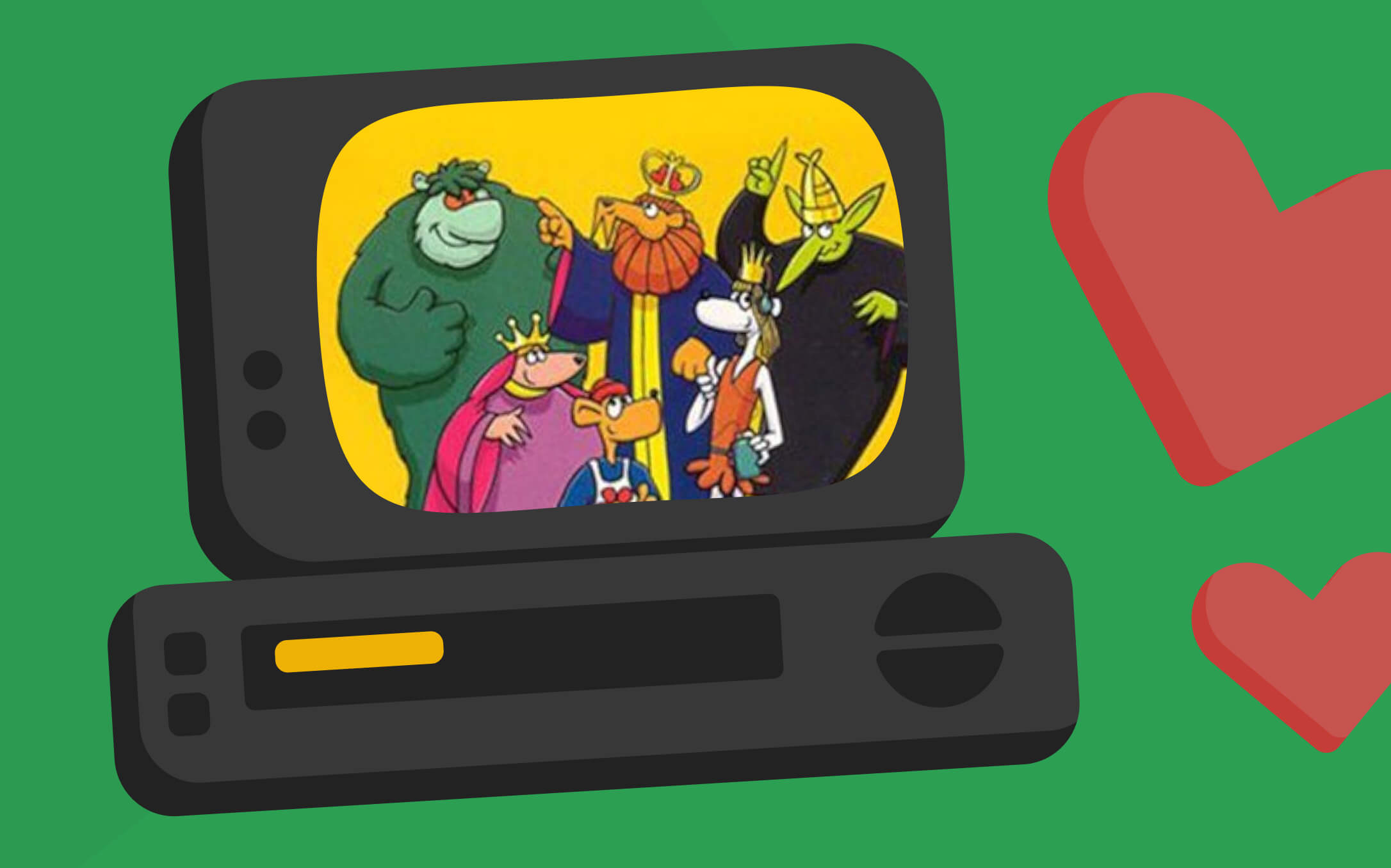 VHS-проигрыватель и телевизор, на котором играем Muzzy